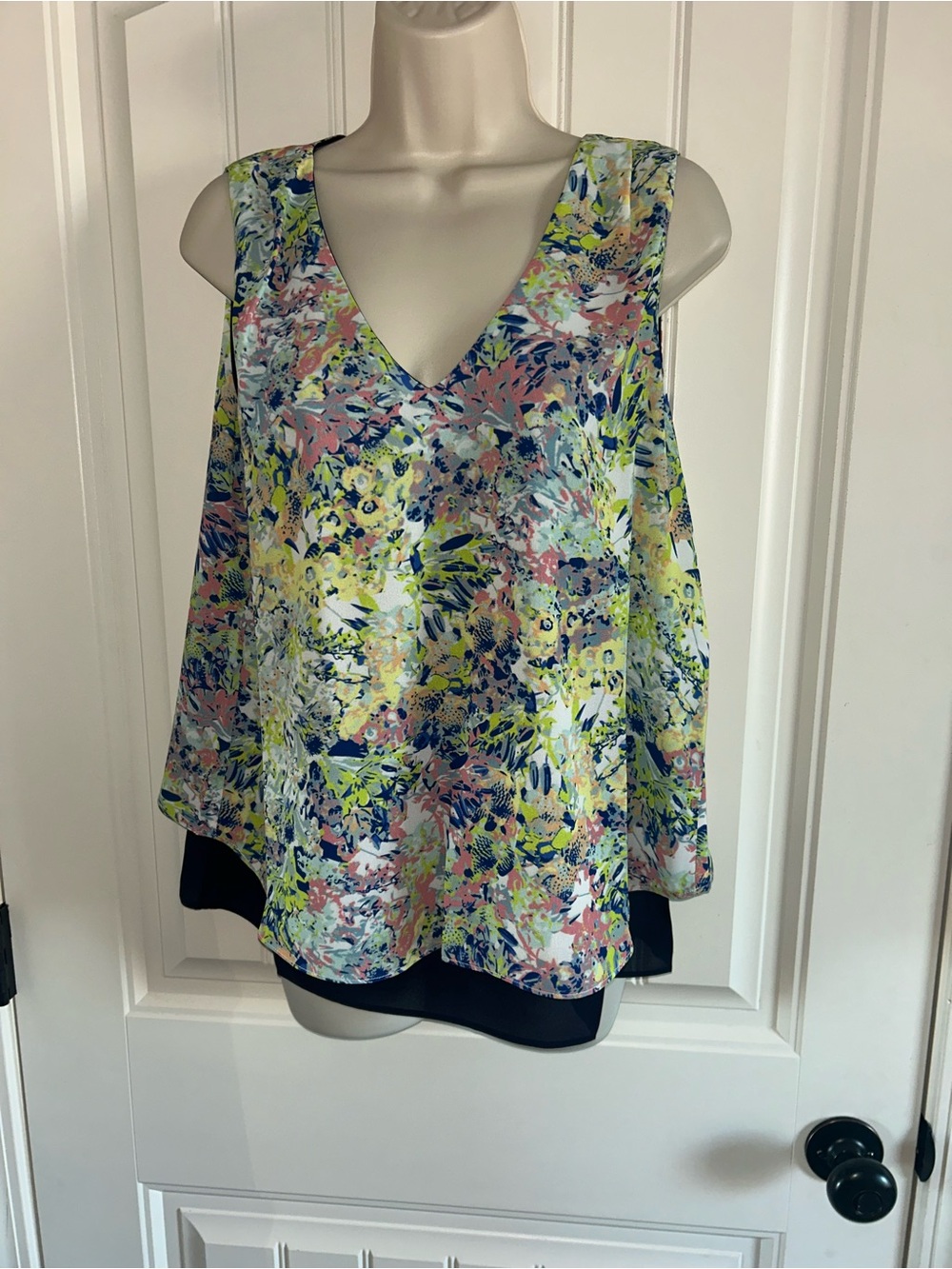 NEW ANDB Floral V-Neck Sleeveless Camisole - Yellow, Pink, Blue